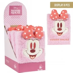 Cerdá Kids Disney Para Niñas|Para El Cole^Cuaderno de Pelo Minnie Mouse Rosa con Lazo