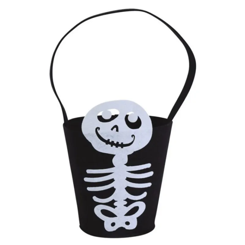 Discount Cubo Esqueleto Fieltro 14 X 18 cms Accesorios Halloween Y Terror