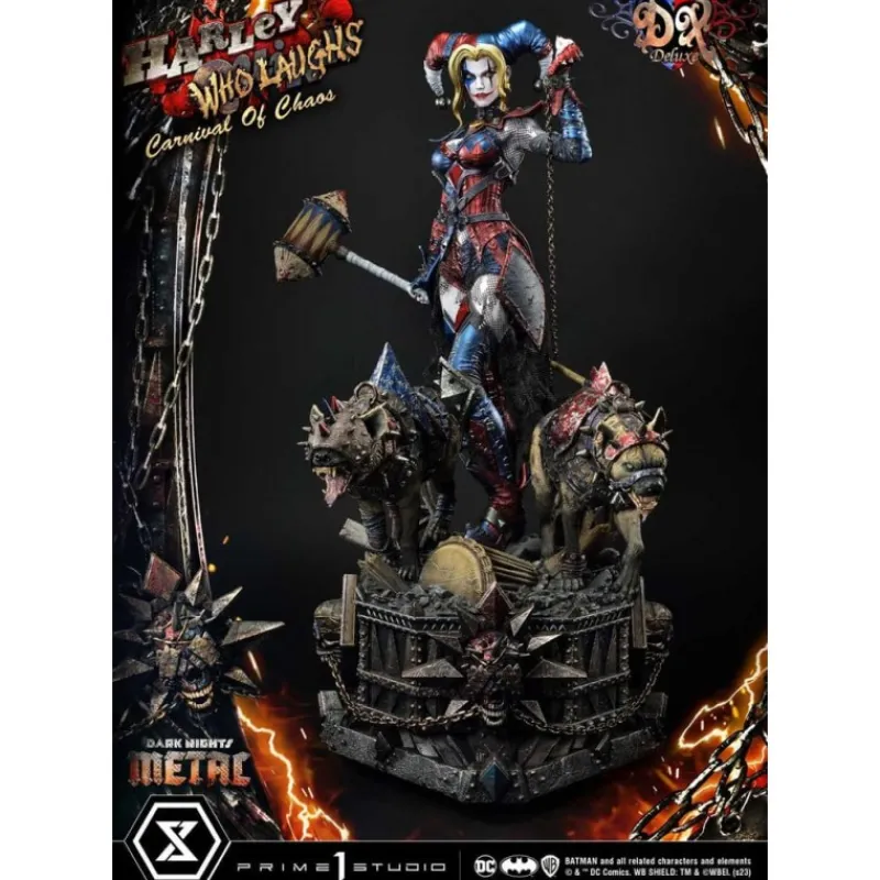 Outlet Dark Nights: Metal Estatua Harley Quinn Who Laughs Deluxe Regalos De Villanos Dc|Figuras Dc