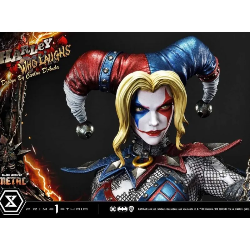 Outlet Dark Nights: Metal Estatua Harley Quinn Who Laughs Deluxe Regalos De Villanos Dc|Figuras Dc