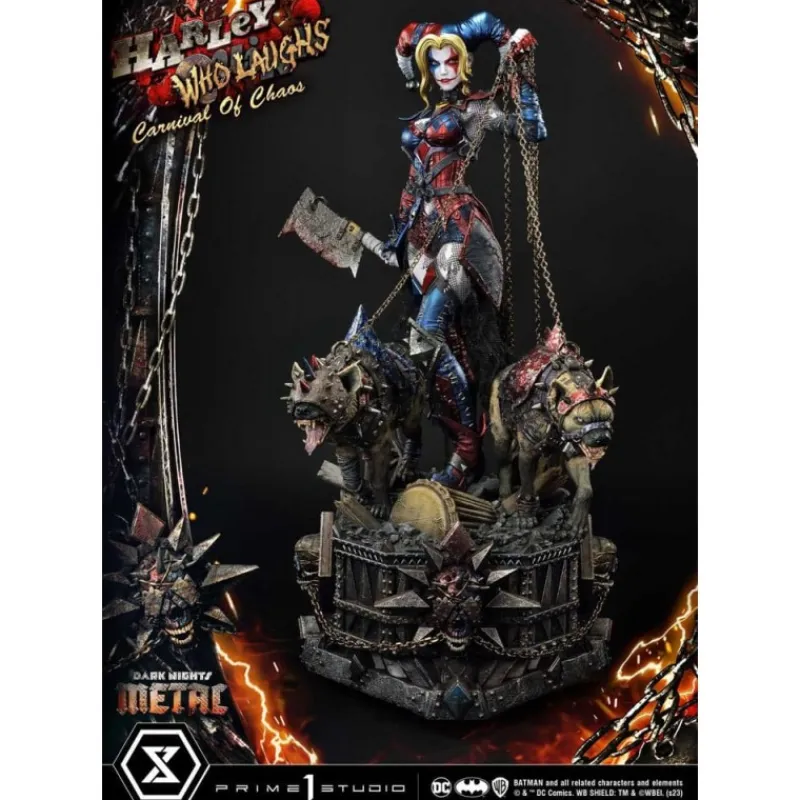 Outlet Dark Nights: Metal Estatua Harley Quinn Who Laughs Deluxe Regalos De Villanos Dc|Figuras Dc
