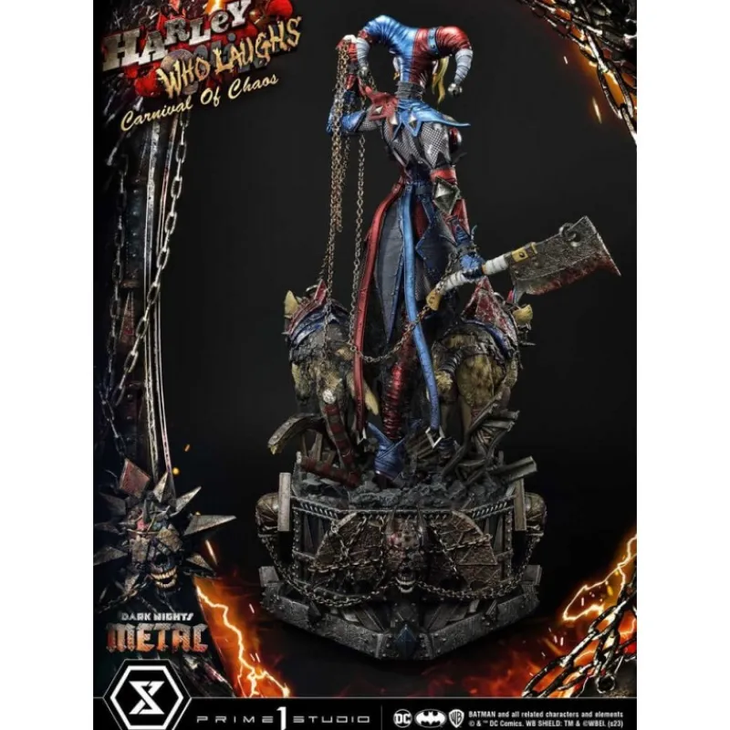 Outlet Dark Nights: Metal Estatua Harley Quinn Who Laughs Deluxe Regalos De Villanos Dc|Figuras Dc