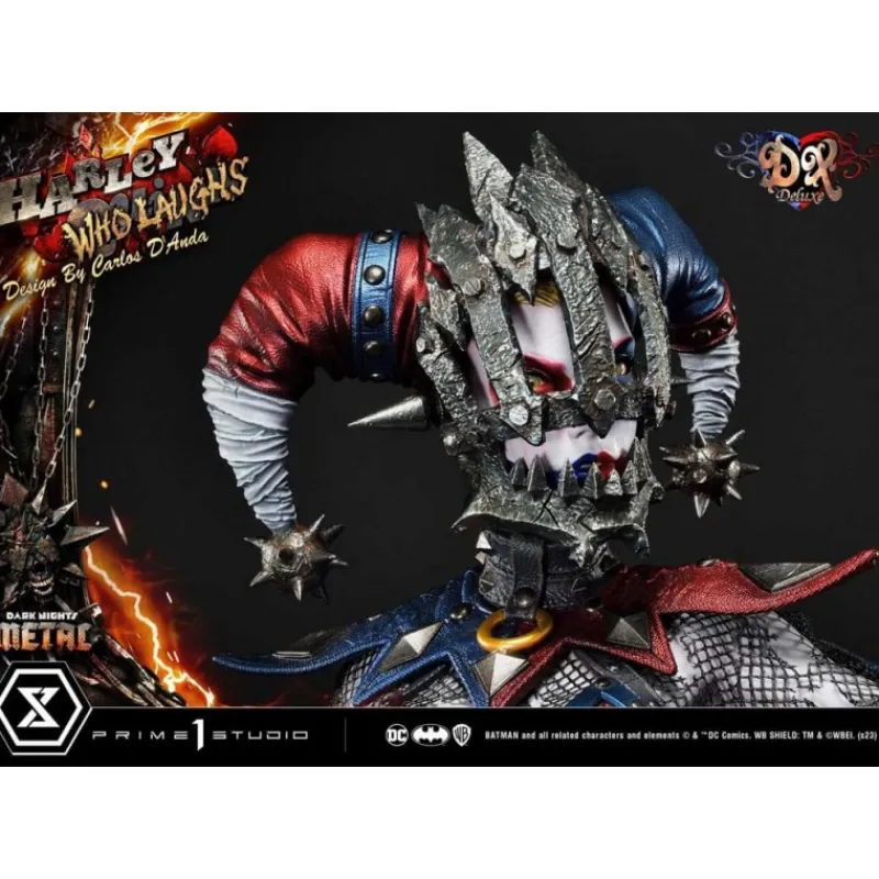 Outlet Dark Nights: Metal Estatua Harley Quinn Who Laughs Deluxe Regalos De Villanos Dc|Figuras Dc