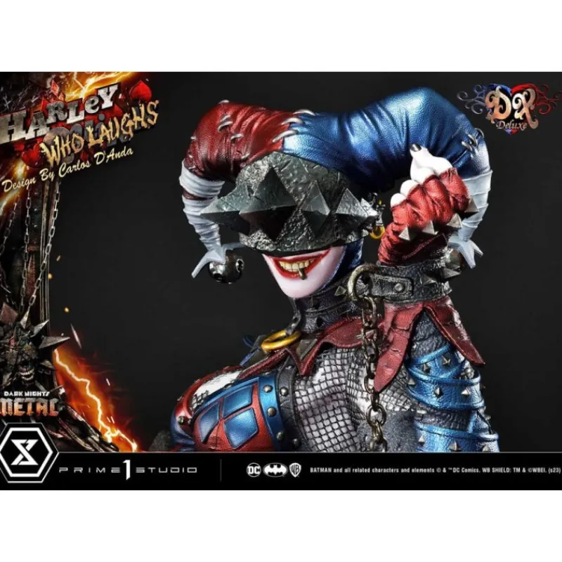 Outlet Dark Nights: Metal Estatua Harley Quinn Who Laughs Deluxe Regalos De Villanos Dc|Figuras Dc