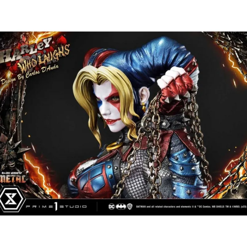 Outlet Dark Nights: Metal Estatua Harley Quinn Who Laughs Deluxe Regalos De Villanos Dc|Figuras Dc