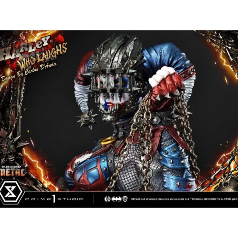 Outlet Dark Nights: Metal Estatua Harley Quinn Who Laughs Deluxe Regalos De Villanos Dc|Figuras Dc