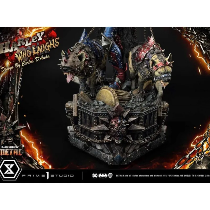 Outlet Dark Nights: Metal Estatua Harley Quinn Who Laughs Deluxe Regalos De Villanos Dc|Figuras Dc