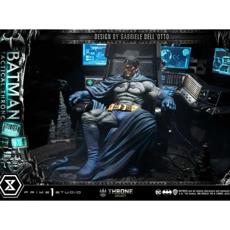 Prime 1 Studio Regalos De Superhéroes Dc|Figuras Dc^DC Comics Estatua 1/3 Batman Tactical Throne Deluxe Bonus 57 cm