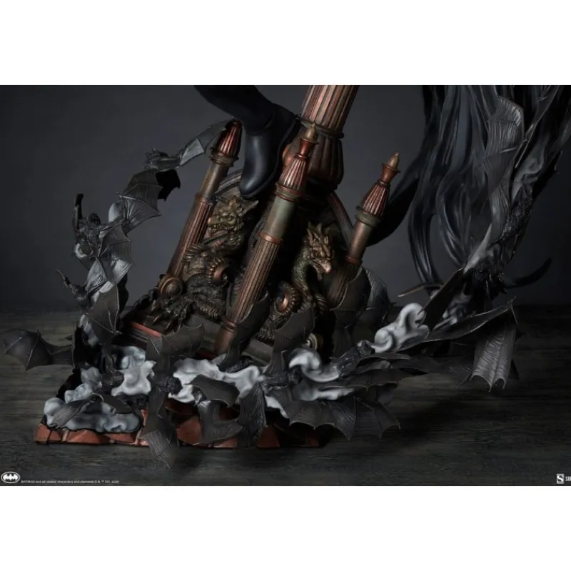 Sideshow Collectibles Regalos De Superhéroes Dc|Figuras Dc^DC Comics Estatua Premium Format Batman Black Variant 68 cm