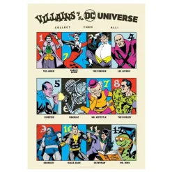 FaNaTtik Regalos De Villanos Dc|Figuras Dc^DC Comics Litografía Villanos 90th Anniversary Edición Limitada