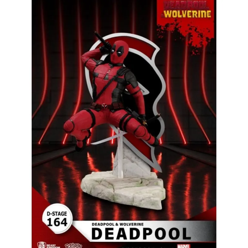 Beast Kingdom Superhéroes Marvel|Coleccionismo Marvel^Deadpool 3 Diorama PVC D-Stage Deadpool 16 cm