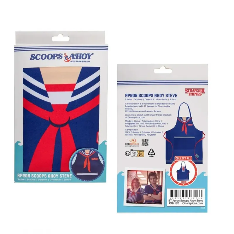 Cinereplicas Stranger Things^Delantal Scoops Ahoy de Steve - Stranger Things