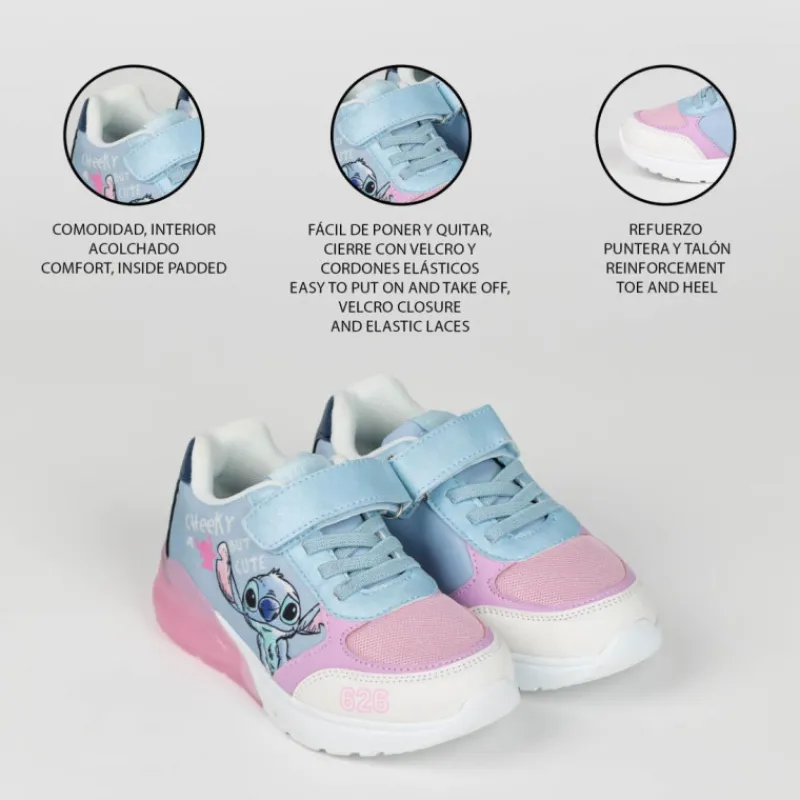 Cerdá Kids Stitch Kids|Calzado Kids^Deportiva infantiles con luces de Stitch