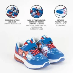 Niños Cerdá Kids Marvel Y Dc Para Niños|Calzado Kids^Deportiva Spidey con Suela PVC y Luces LED