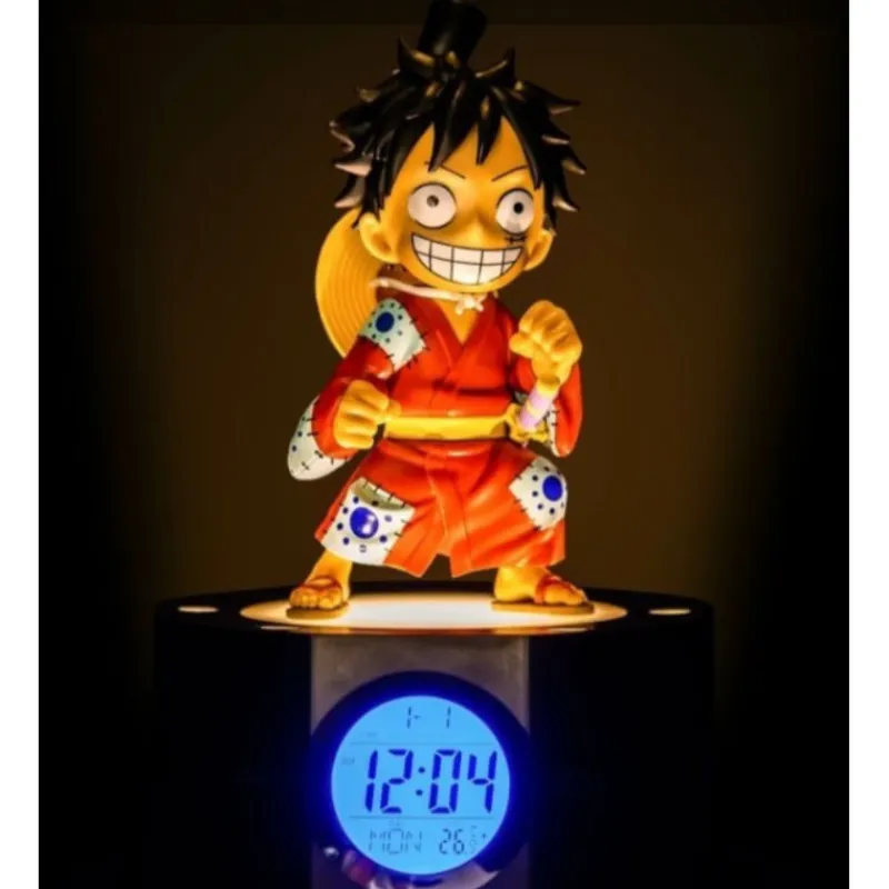 SD Toys Cosas De Luffy One Piece|Hogar One Piece^Despertador con luz Luffy Wano One Piece