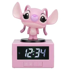 Paladone Products Películas Y Personajes De Disney ·Lilo Y Stitch^Despertador Lilo & Stitch Angel 16,5 cm con Luz Nocturna