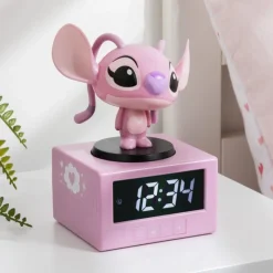 Paladone Products Películas Y Personajes De Disney ·Lilo Y Stitch^Despertador Lilo & Stitch Angel 16,5 cm con Luz Nocturna