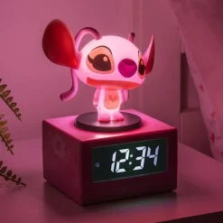 Paladone Products Películas Y Personajes De Disney ·Lilo Y Stitch^Despertador Lilo & Stitch Angel 16,5 cm con Luz Nocturna