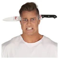 Disfrazzes Diademas, Tiaras Y Coronas Disfraces |Accesorios Halloween Y Terror ^Diadema con Cuchillo y Sangre