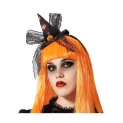 Sale Diadema de Bruja con Mini Sombrero de Calabazas y Lazo Diademas, Tiaras Y Coronas Disfraces |Accesorios Halloween Y Terror