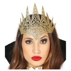 Mujer Disfrazzes Diademas, Tiaras Y Coronas Disfraces |Disfraces Mujer^Diadema de Reina Malvada Dorada