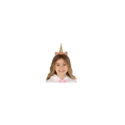 Hot Diadema de Unicornio con Cuerno y Orejas Dorada Diademas, Tiaras Y Coronas Disfraces |Disfraces Infantiles