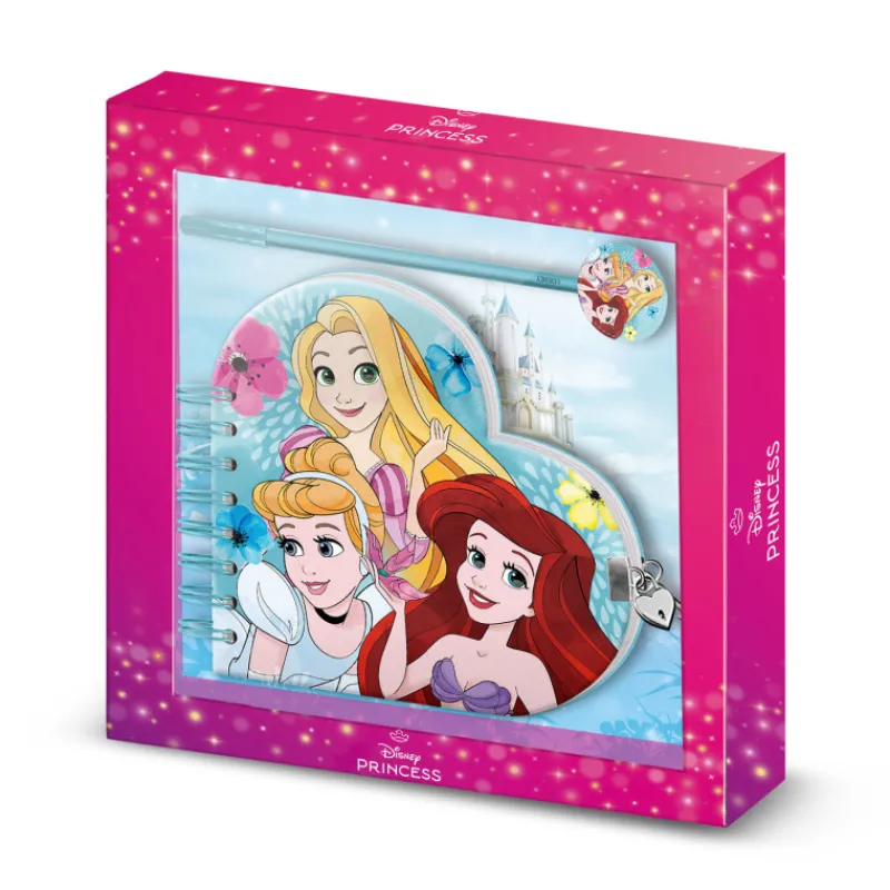 KaracterMania Papelería Disney|Películas Y Personajes De Disney ·Princesas Disney^Diario Corazón Llave + Boli Princesas Disney