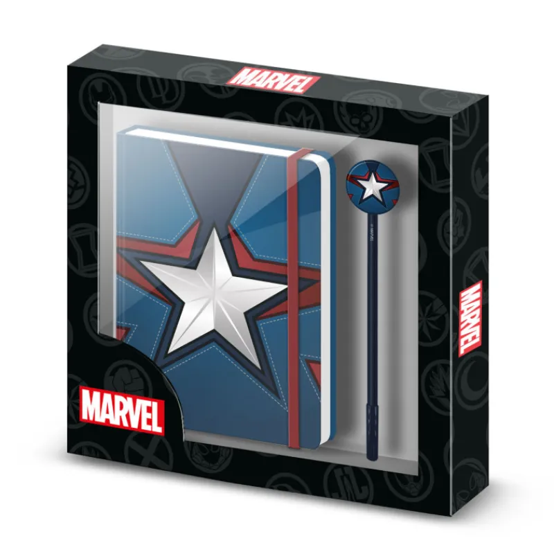 Outlet Diario y Bolígrafo Fashion Marvel Capitán América Courage Más Regalos De Marvel