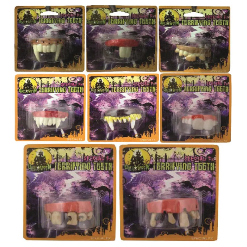 Disfrazzes Maquillaje Para Disfraces^Dientes terroríficos de Halloween modelos surtidos