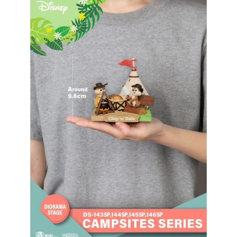 Beast Kingdom Figuras Disney De Colección ^Diorama Chip y Chop 10cm Campsite series