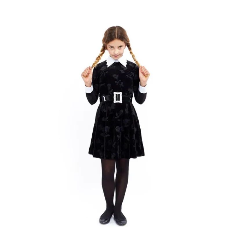 Disfrazzes Disfraces Infantiles^Disfraz Clásico de Miércoles para Niña y Adolescente