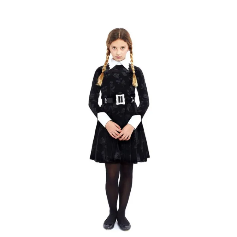Disfrazzes Disfraces Infantiles^Disfraz Clásico de Miércoles para Niña y Adolescente