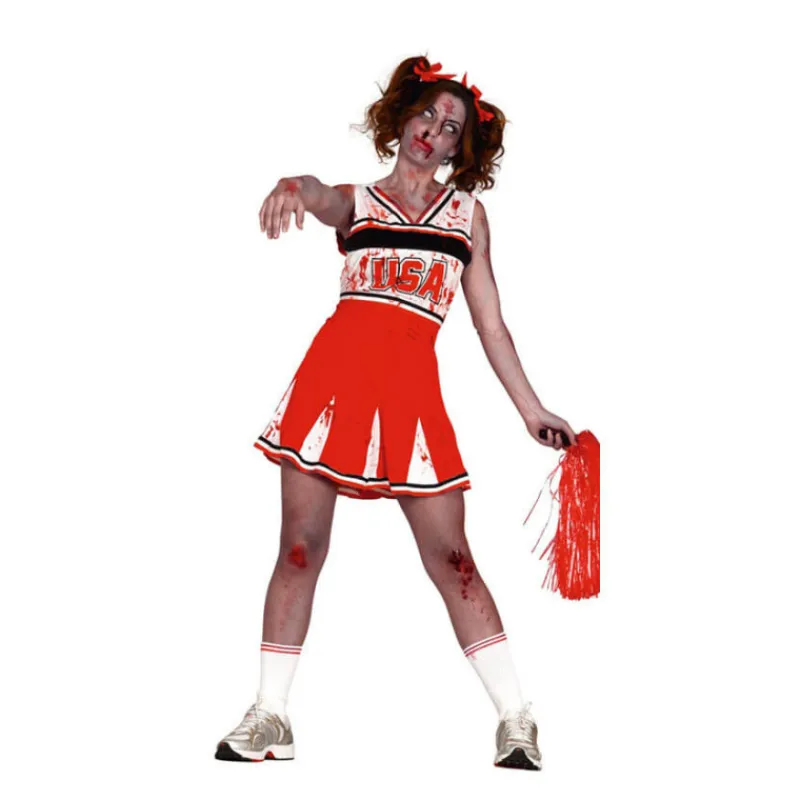 Mujer Disfrazzes Disfraces Mujer|Disfraces Halloween Mujer^Disfraz de Animadora Cheerleader Zombie