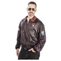 Hombre Disfrazzes Disfraces Hombre|Disfraces Cine^Disfraz de Aviador para Hombre con Chaqueta Estilo Militar