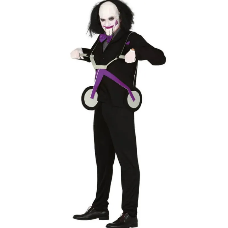 Hombre Disfrazzes Disfraces Hombre|Disfraces Halloween Hombre^Disfraz de Billy de Saw con Triciclo