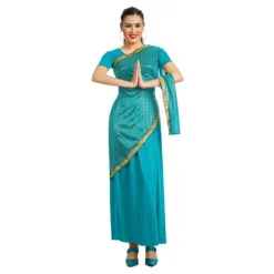Mujer Disfrazzes Disfraces Mujer|Disfraces Cine^Disfraz de Bollywood Azul Turquesa para Mujer