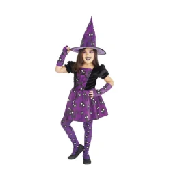 Best Disfraz de Bruja Mininos Púrpura para niña Disfraces Infantiles|Disfraces Halloween Niña