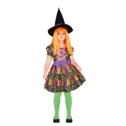 Hot Disfraz de Bruja Psicodélica para niña Disfraces Infantiles|Disfraces Halloween Niña