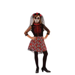 Sale Disfraz de Catrina Roja para niña Disfraces Infantiles|Disfraces Halloween Niña