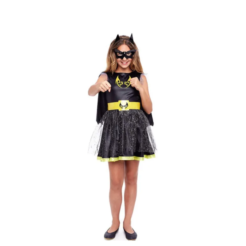 Clearance Disfraz de Chica Murciélago Cómic Negro para niña Disfraces Infantiles|Disfraces Dc