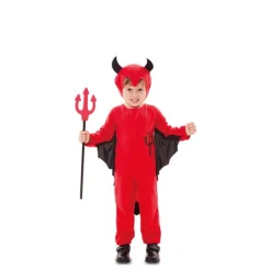 Sale Disfraz de Demonio con tridente dibujado para niño y bebé Disfraces Infantiles|Disfraces Halloween Bebés