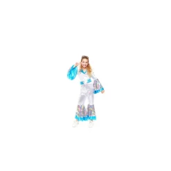 Online Disfraz de Disco Girl Plateado y Azul para niña Disfraces Infantiles