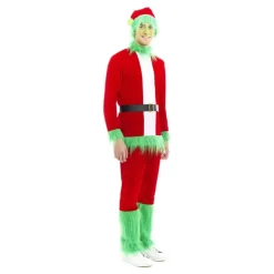 Hombre Disfrazzes Disfraces Hombre|Disfraces Disney^Disfraz de Duende Gruñón de Navidad Verde para Hombre
