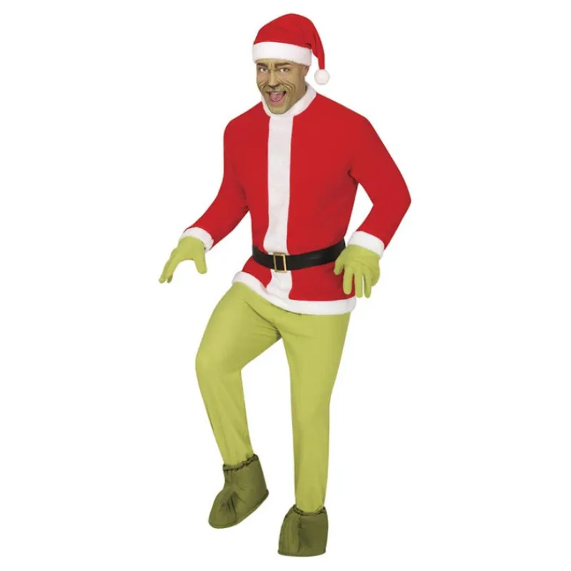 Hombre Disfrazzes Disfraces Hombre|Disfraces Disney^Disfraz de Duende Gruñón Navideño Verde para Hombre