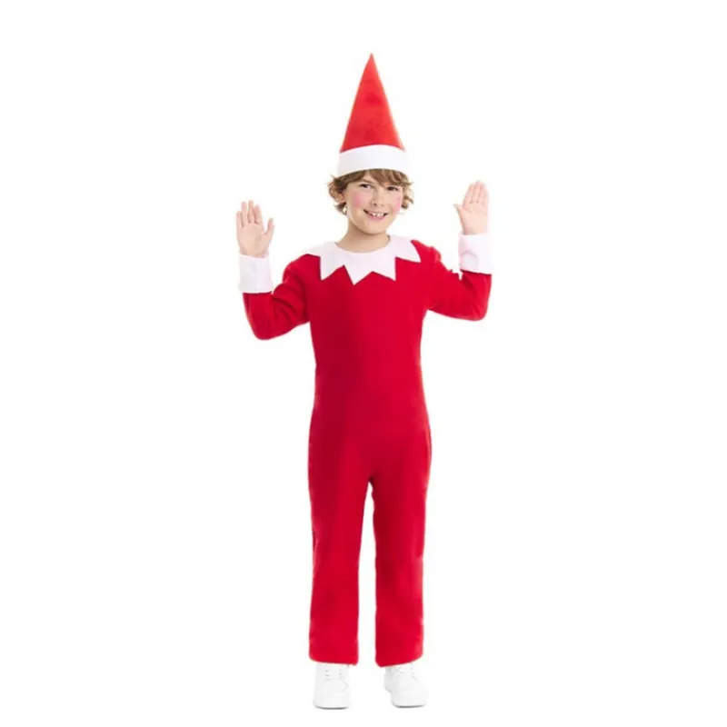 Disfrazzes Disfraces Infantiles|Disfraces Disney^Disfraz de Elfo Polar Rojo para Niños con Gorro