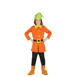 Outlet Disfraz de Enanito de Cuento naranja y verde para niños Disfraces Infantiles|Disfraces Disney