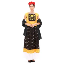 Online Disfraz de Frida Khalo amarillo y negro para mujer Mujer Disfraces Mujer|Disfraces Cine