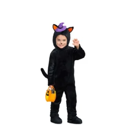 Disfrazzes Disfraces Infantiles|Disfraces Halloween Bebés^Disfraz de Gatito Negro con Calabaza para bebé y niños