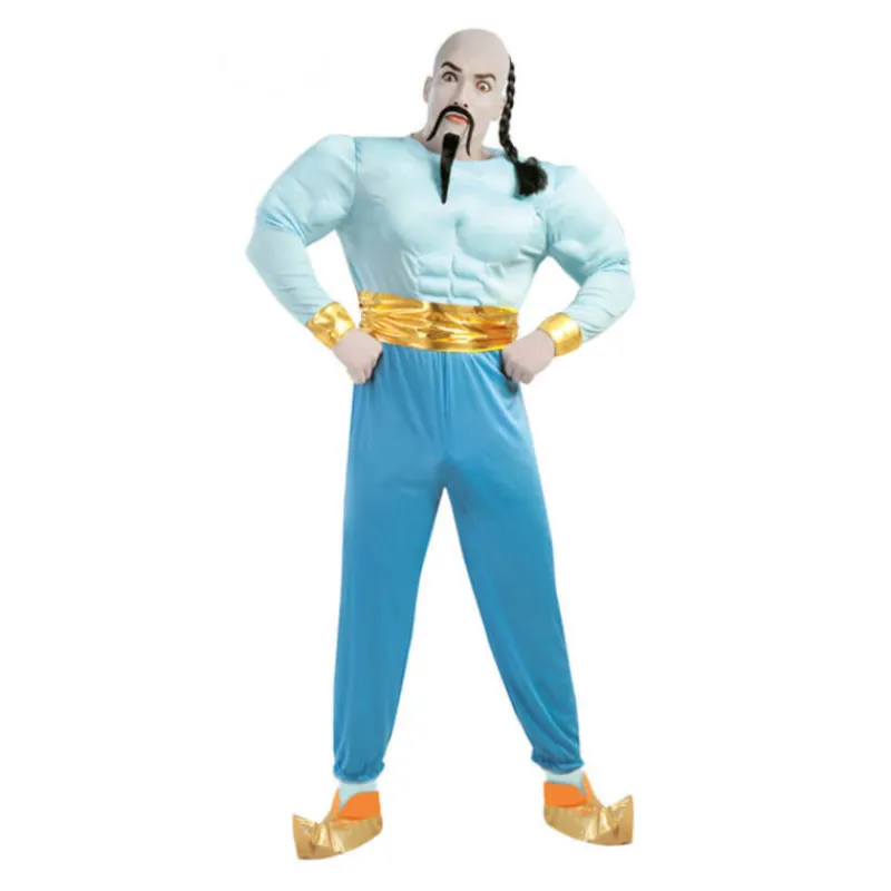 Hombre Disfrazzes Disfraces Hombre|Disfraces Disney^Disfraz de Genio de la Lámpara Aladdin para hombre