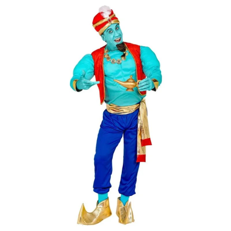 Hombre Disfrazzes Disfraces Hombre|Disfraces Disney^Disfraz de Genio Mágico Azul para Hombre
